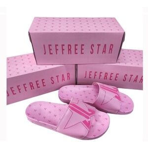 Jeffrey Star men pool side pink‎ slides  size 12